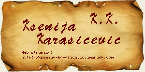 Ksenija Karašićević vizit kartica